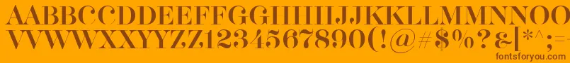 Akerbryggedisplay Font – Brown Fonts on Orange Background