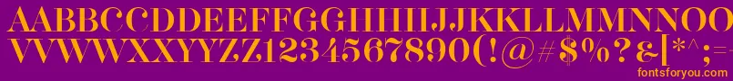 Akerbryggedisplay Font – Orange Fonts on Purple Background