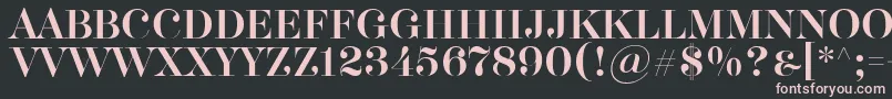 Шрифт Akerbryggedisplay – розовые шрифты на чёрном фоне