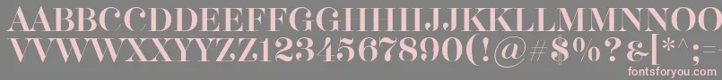 Шрифт Akerbryggedisplay – розовые шрифты на сером фоне