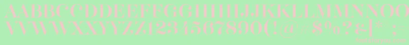 Akerbryggedisplay-fontti – vaaleanpunaiset fontit vihreällä taustalla