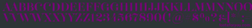 Шрифт Akerbryggedisplay – фиолетовые шрифты на чёрном фоне