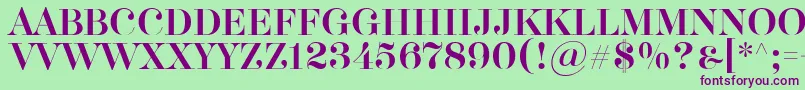 Akerbryggedisplay Font – Purple Fonts on Green Background