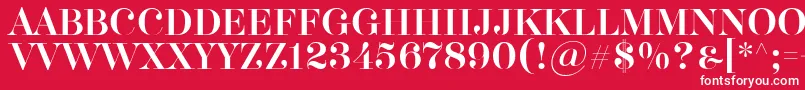 Akerbryggedisplay Font – White Fonts on Red Background