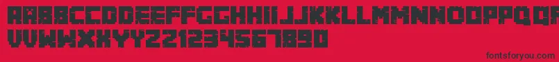 Minecrafter.Alt Font – Black Fonts on Red Background