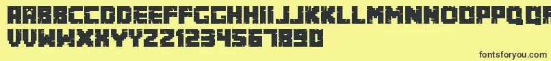 Minecrafter.Alt Font – Black Fonts on Yellow Background