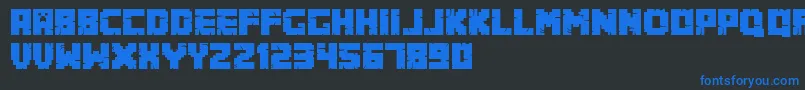 Minecrafter.Alt Font – Blue Fonts on Black Background