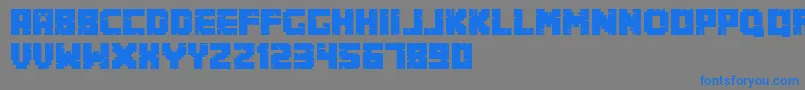 Minecrafter.Alt-Schriftart – Blaue Schriften auf grauem Hintergrund