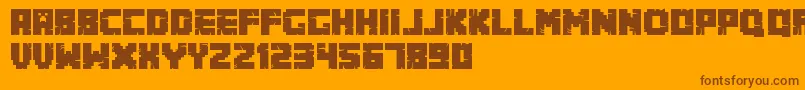 Minecrafter.Alt Font – Brown Fonts on Orange Background