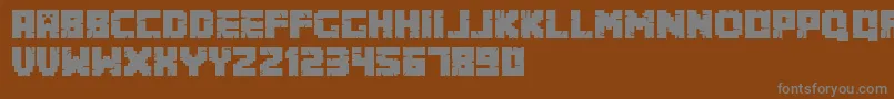 フォントMinecrafter.Alt – 茶色の背景に灰色の文字