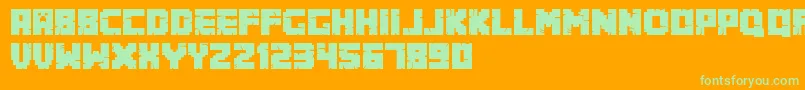 Minecrafter.Alt Font – Green Fonts on Orange Background