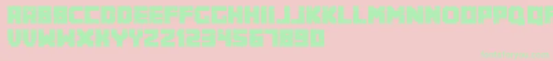 Minecrafter.Alt Font – Green Fonts on Pink Background