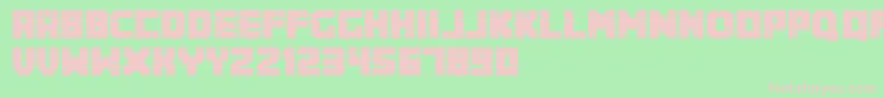 Minecrafter.Alt Font – Pink Fonts on Green Background