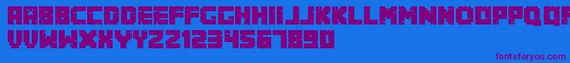 Minecrafter.Alt Font – Purple Fonts on Blue Background