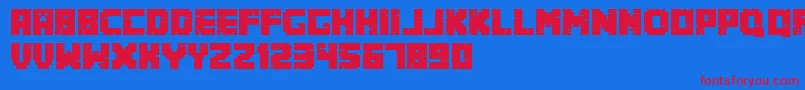 Minecrafter.Alt Font – Red Fonts on Blue Background