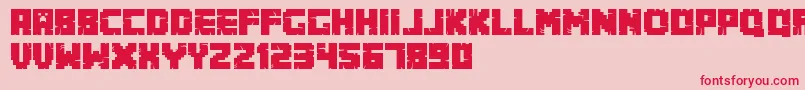 Minecrafter.Alt Font – Red Fonts on Pink Background