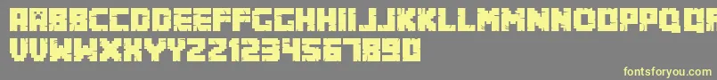 Minecrafter.Alt Font – Yellow Fonts on Gray Background