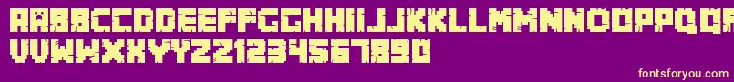 Minecrafter.Alt Font – Yellow Fonts on Purple Background