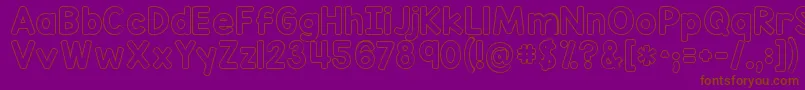 Kgredhandsoutline Font – Brown Fonts on Purple Background