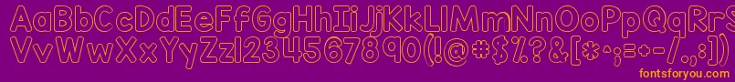 Kgredhandsoutline Font – Orange Fonts on Purple Background