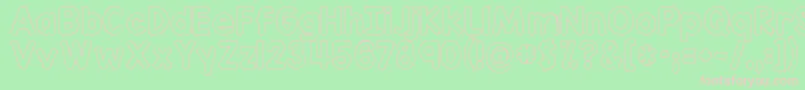 Kgredhandsoutline Font – Pink Fonts on Green Background