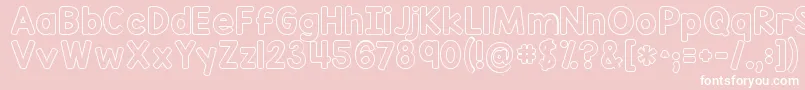 Kgredhandsoutline Font – White Fonts on Pink Background