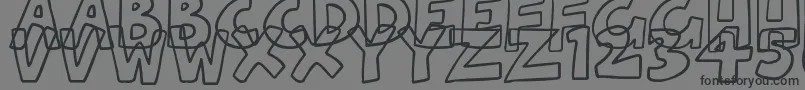 HollowCartoonlings Font – Black Fonts on Gray Background