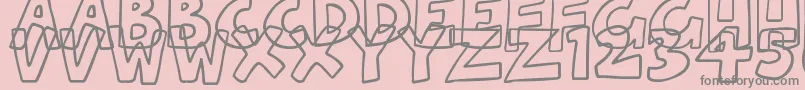 Шрифт HollowCartoonlings – серые шрифты на розовом фоне