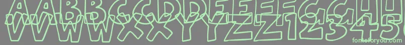 Шрифт HollowCartoonlings – зелёные шрифты на сером фоне