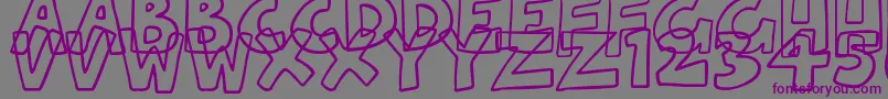 HollowCartoonlings Font – Purple Fonts on Gray Background