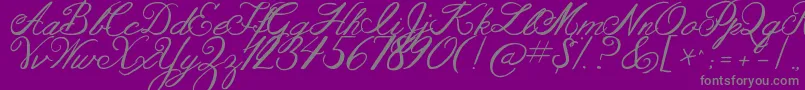 Jandaaslongasyouloveme-Schriftart – Graue Schriften auf violettem Hintergrund