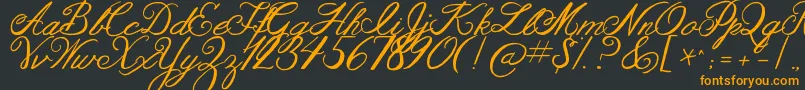 Jandaaslongasyouloveme Font – Orange Fonts on Black Background