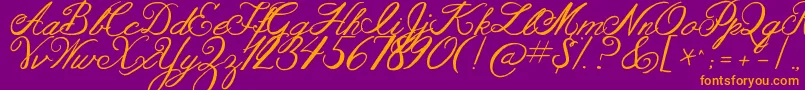 Jandaaslongasyouloveme Font – Orange Fonts on Purple Background