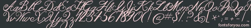 Jandaaslongasyouloveme Font – Pink Fonts on Black Background