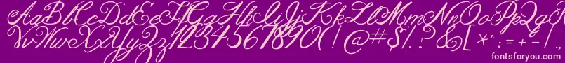 Jandaaslongasyouloveme Font – Pink Fonts on Purple Background