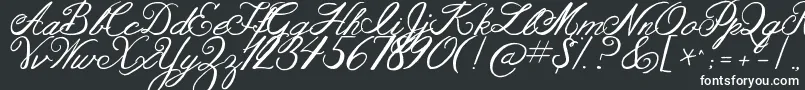 Jandaaslongasyouloveme Font – White Fonts on Black Background