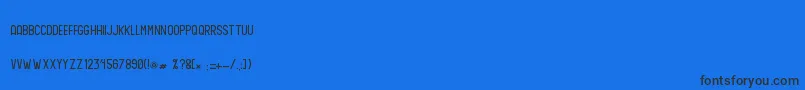 Czcionka RuthSlabOne – czarne czcionki na niebieskim tle