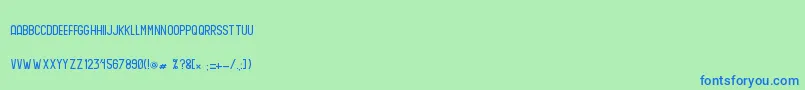 Шрифт RuthSlabOne – синие шрифты на зелёном фоне