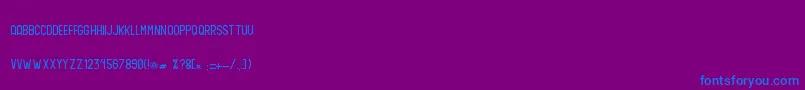 RuthSlabOne-fontti – siniset fontit violetilla taustalla