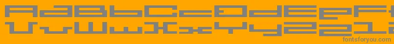 Saiba mais sobre a fonte Bmpress Fonte Bmpress – fontes cinzas em um fundo laranja