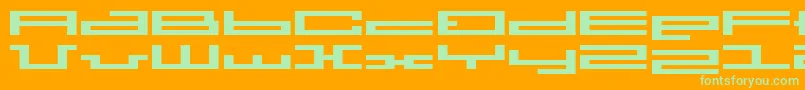 Bmpressフォントについての詳細 フォントBmpress – オレンジの背景に緑のフォント