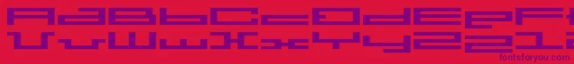 フォントBmpress – 赤い背景に紫のフォント