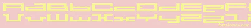 Bmpress Font – Yellow Fonts on Pink Background