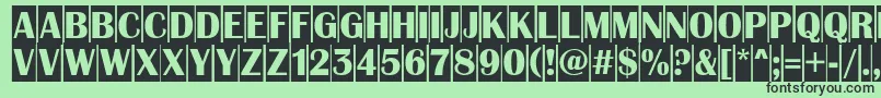 AAlbionictitulcm Font – Black Fonts on Green Background