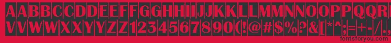 AAlbionictitulcm Font – Black Fonts on Red Background