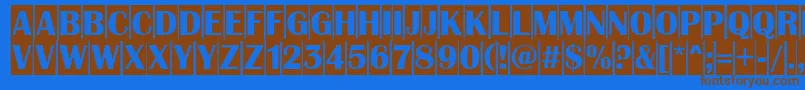 AAlbionictitulcm Font – Brown Fonts on Blue Background