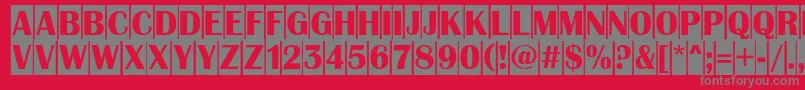 AAlbionictitulcm Font – Gray Fonts on Red Background