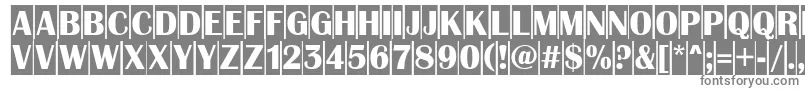 AAlbionictitulcm-fontti – harmaat kirjasimet valkoisella taustalla