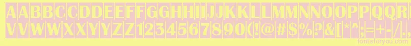 AAlbionictitulcm Font – Pink Fonts on Yellow Background