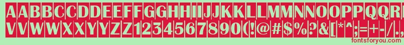AAlbionictitulcm Font – Red Fonts on Green Background